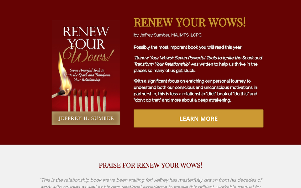 Renew Your Wows landing page