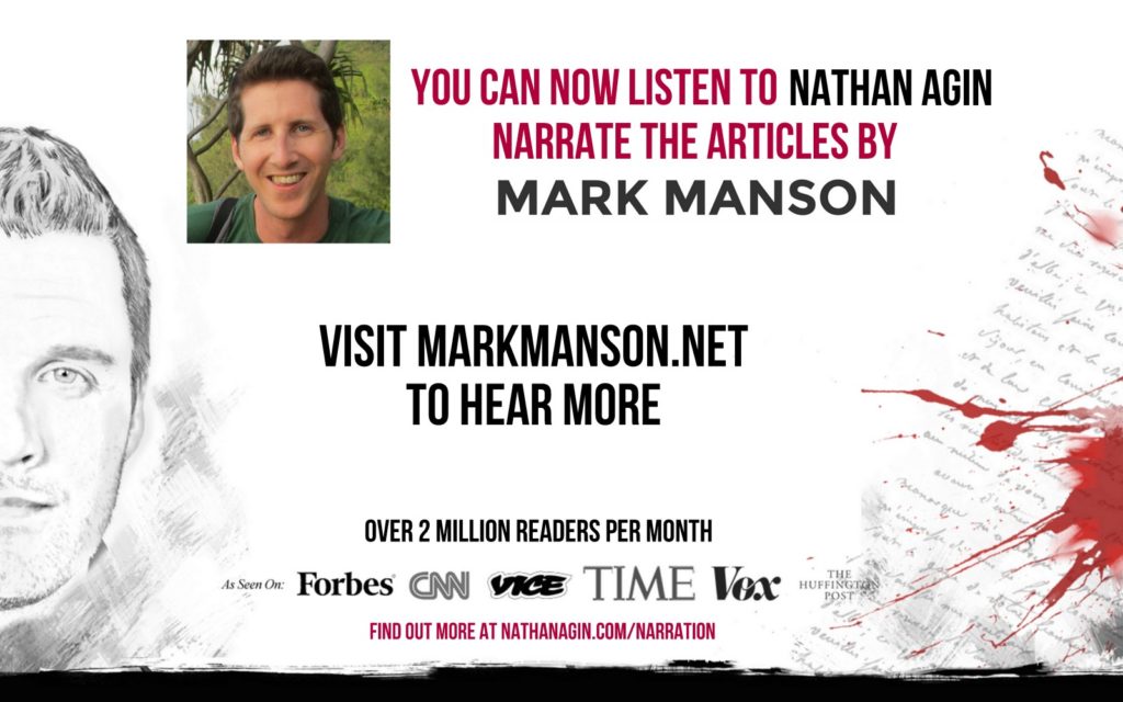 Mark Manson Narrating Launch